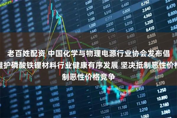 老百姓配资 中国化学与物理电源行业协会发布倡议：维护磷酸铁锂材料行业健康有序发展 坚决抵制恶性价格竞争