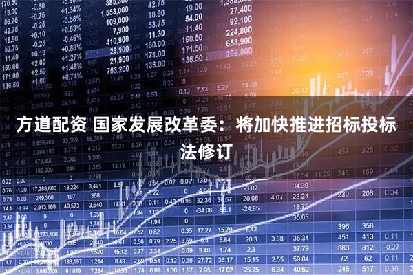 方道配资 国家发展改革委：将加快推进招标投标法修订