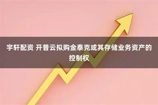 宇轩配资 开普云拟购金泰克或其存储业务资产的控制权